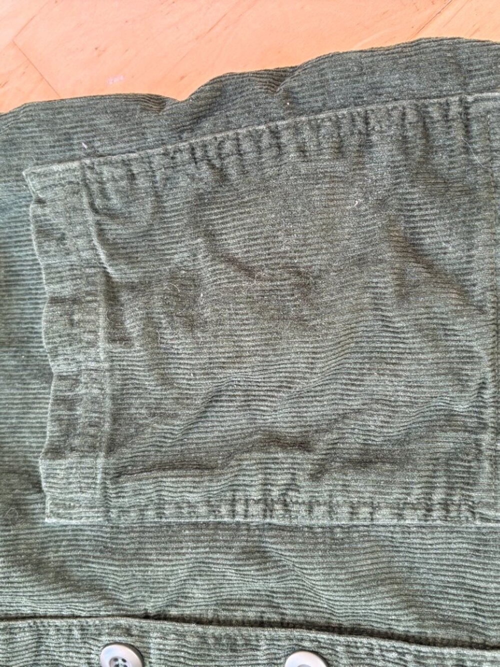 RARE Jungmaven Corduroy Jumper Dress Cotton/Hemp Sz S Romper Buttons Pockets - Picture 3 of 8